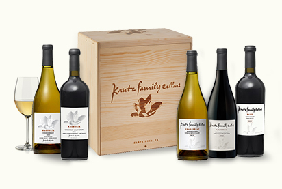 Krutz Family Cellars wines and branded wood collector's case